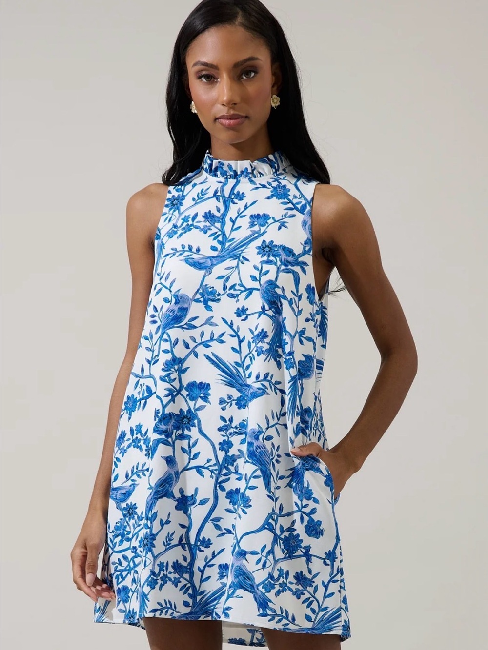 Sugarlips Ciela Floral Benson Trapeze Mini Dress